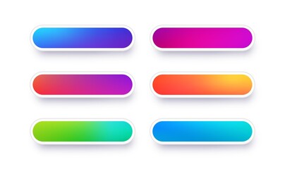 Wall Mural - set of abstract web buttons with shadow. website concept elements design. vector buttons for use in 