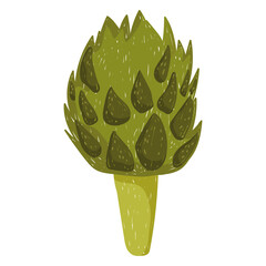 Poster - healthy food artichoke vegetable icon isolated style