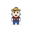 © Turn - Cute men character wearing cowboy costume.