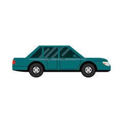 Wall Mural - car sedan transport vehicle side view, car icon vector