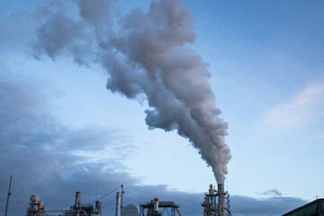 Wall Mural - smoke coming out of factory chimney industry and global warming