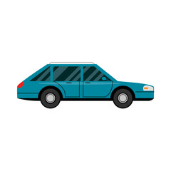 Canvas Print - car cuv transport vehicle side view, car icon vector