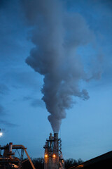 Wall Mural - smoke coming out of factory chimney industry and global warming