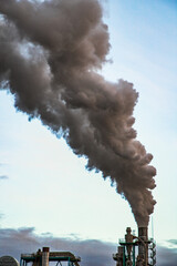 Wall Mural - smoke coming out of factory chimney industry and global warming