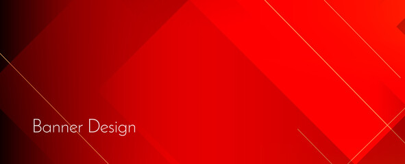 abstract geometric red modern decorative design banner pattern background