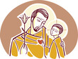 Saint Joseph, the adopted father of Jesus