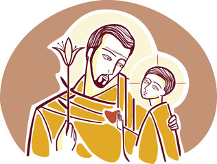 Wall Mural - Saint Joseph, the adopted father of Jesus