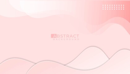 Wall Mural - Abstract wavy background with pink colour, realistic, shadow, smooth. vector illustration
