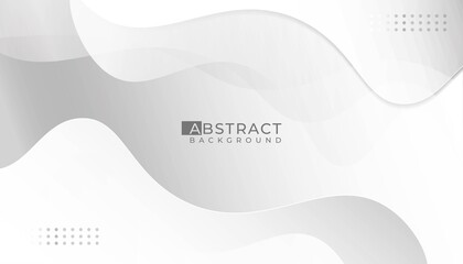 Wall Mural - Abstract wavy background with  grey white, realistic, shadow, smooth. vector illustration