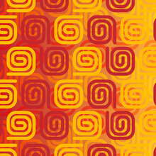 Abstract Swirls Concept Vector Yellow And Red Background Decorative