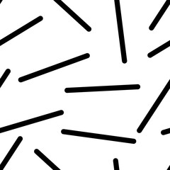 Aufkleber - Black strokes on white background. Seamless pattern, vector illustration.