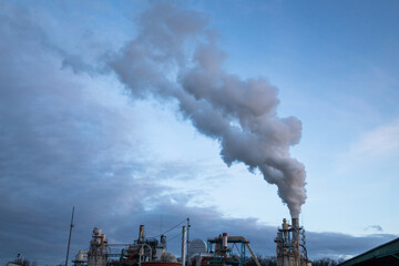 Wall Mural - smoke coming out of factory chimney industry and global warming