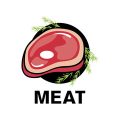 Wall Mural - Vector logo of a meat shop and restaurant