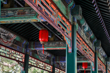 Poster - Asia, China, Beijing, Ceiling and Roof Detail of the Summer Palace of Empress Cixi