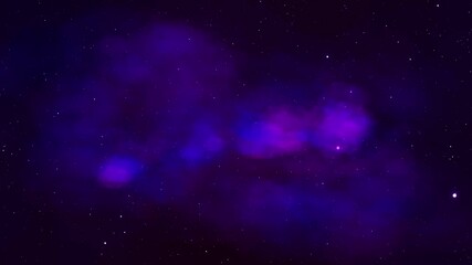 space galaxy stars motion footage, universe nebula colorful dust and clouds, glowing twinkle stars ,royal blue and purple sky