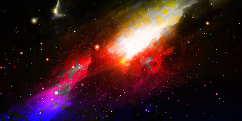 space nebula cloud with sunlight galaxy background. astronomy cloud fractal dust with cloud backgrou