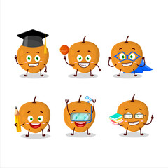 Poster - School student of lulo fruit cartoon character with various expressions