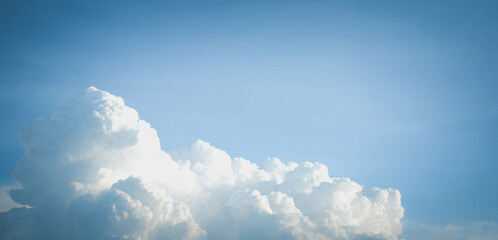 Poster - Beautiful blue sky with cloud background.