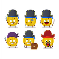 Poster - Cartoon character of slice of nance with various pirates emoticons