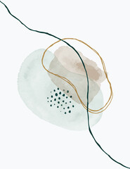Wall Mural - abstract watercolor background in a trendy minimalist style. vector hand drawn illustration in paste