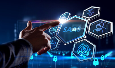 Software as a Service SaaS. Software concept. Business, modern technology, internet and networking concept.