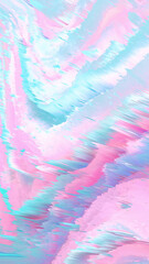 Wall Mural - abstract pastel pink and blue holo holographic glitch vertical background design