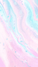 Abstract Pastel Pink And Blue Holo Holographic Marble Water Vertical Background Design