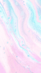 Wall Mural - abstract pastel pink and blue holo holographic marble water vertical background design