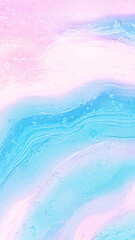 Wall Mural - abstract pastel pink and blue holo holographic marble water vertical background design