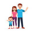 © Colorfuel Studio - cute little boy with mom and dad together
