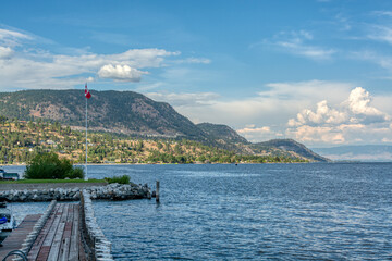 Wall Mural - Okanagan lake overview on a bright summer day