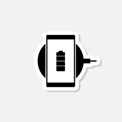 Wall Mural - Wireless charger sticker icon