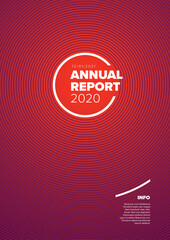 Wall Mural - Annual minimalistic report cover template