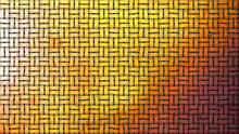 Orange And Yellow Weave Rattan Texture Background