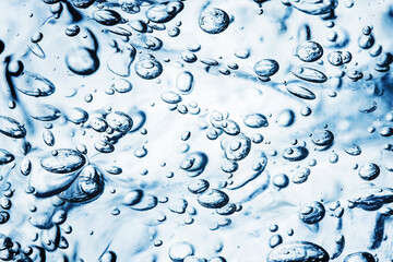 Wall Mural - Bubble water gel texture. Fizzy water background. Closeup air bubbles pattern.