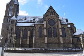 Canvas Print - Kirche Langenfeld im Schnee