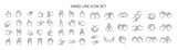 Fototapeta  - Hand gesture icon set of various shapes