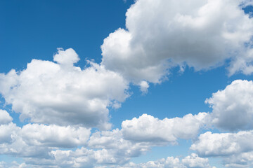 Clouds on the blue sky. Cloudscape at day time.