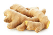 Ginger root isolated on white background  