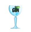 © Yuriy - Gin glass cocktail flat vector menu cafe