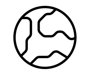 Wall Mural - earth global world single isolated icon with outline line style