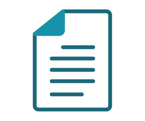 Wall Mural - paper document file single isolated icon with solid line style