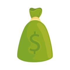 Poster - money bag economy isolated icon vector illustration design