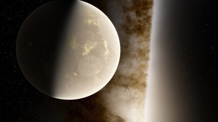 planets and galaxy, science fiction wallpaper. beauty of deep space. billions of galaxy in the unive
