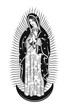 Virgin of Guadalupe. The Virgin Mary Vector Poster Illustration.