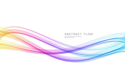 Wall Mural - Abstract shiny color spectrum wave design element