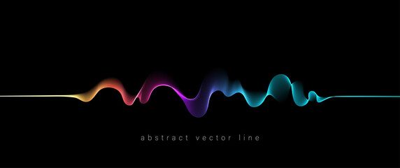 abstract flowing wavy lines. colorful dynamic wave. vector design element for concept of music, part