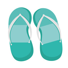 Wall Mural - summer sandals accessory isolated icon vector illustration design