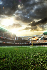 Wall Mural - Empty American football soccer stadium with fans