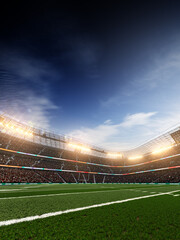 Wall Mural - Empty American football soccer stadium with fans